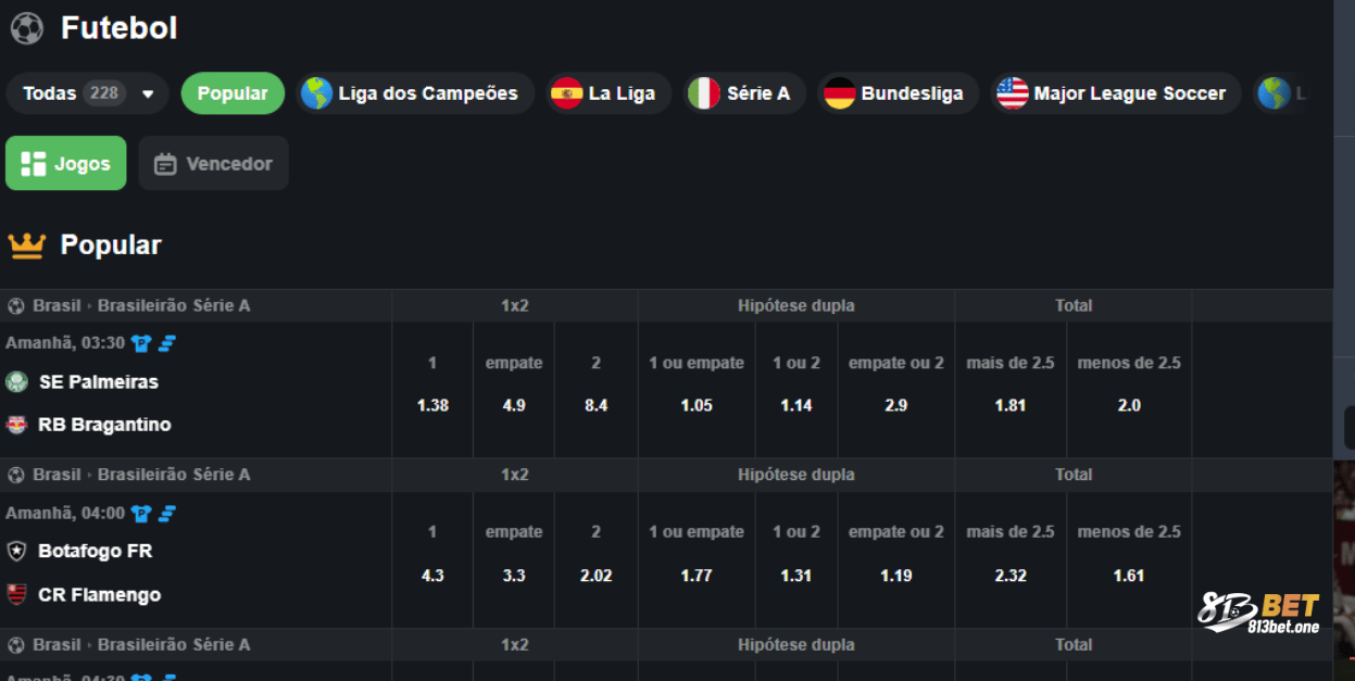 813Bet Sportsbook – Plataforma Completa para Apostas Esportivas