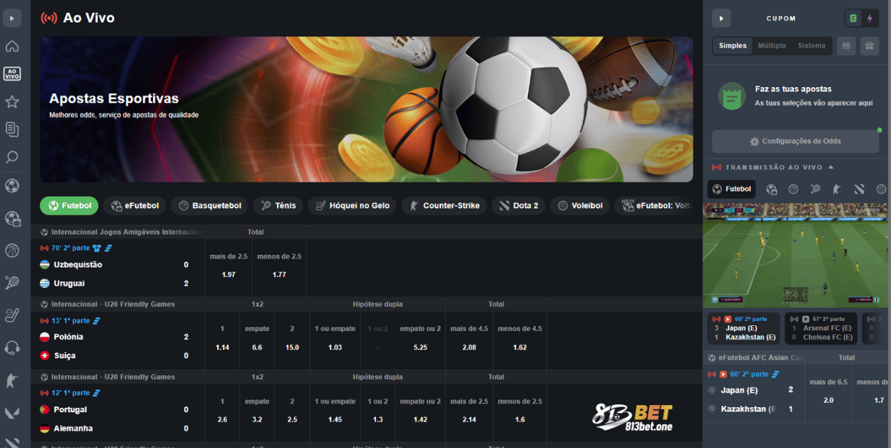 Apostas esportivas 813Visão geral das apostas esportivas da 813betbet overview